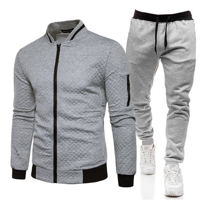 Winter Men Sportswear Set Brand Men Tracksuit Sporting Fitness Clothes 2 Pieces Long Sleeve Jacket+Pants Casual Men's Track Suit