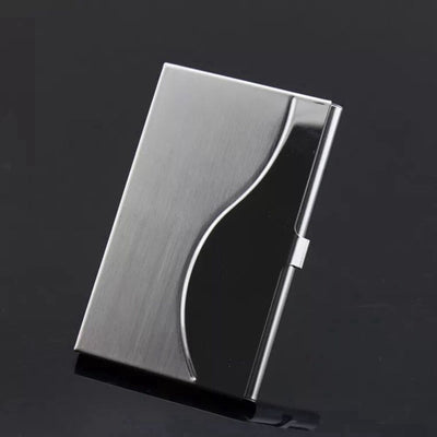 1 Piece Stainless Steel Card Holder Stainless Steel Silver Aluminium Credit Card Case Women Wallets Nueva Vogue Men ID Card Box