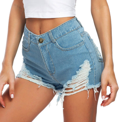 New autumn Sexy Women Jeans denim Shorts hot Pants sexy hole nightclub Dresses skinny jeans woman high waist jeans