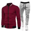 Winter Men Sportswear Set Brand Men Tracksuit Sporting Fitness Clothes 2 Pieces Long Sleeve Jacket+Pants Casual Men's Track Suit