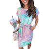 Explosive women's sweet dress with striped plastic waist straps