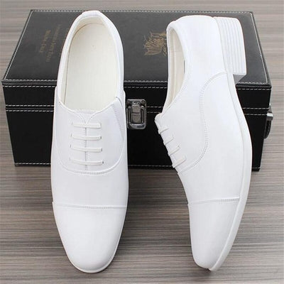 Big Size Performance White Leather Shoes Men Three Joint Military Shoe Mens Wedding mesh Shoes Solid Oxfords Wear-Resistant