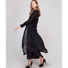 Sexy Sling Dress Sleeping Robe Two-Piece Faux Silk Sleepwear Women Elegant Lady Lace Long-Sleeve Nightgowns Bathrobes T0008