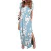 Plus Size 5XL Sexy Women Dress Summer 2020 Casual Short Sleeve Floral Maxi Dress For Women Long Dress Free Shipping Lady Dresses