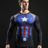 Anime 3D Printed Tshirts Men Compression Shirts Long Sleeve Tops Fitness T-shirts Novelty Slim Tights Tee Male Cosplay Costume