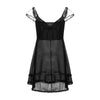 Dourbesty Y2K Fairycore Vintage Kawaii Dress Patchwork Mesh Lace Sexy V-neck Ruffles A-line Dress 2000s Goth Grunge Dresses