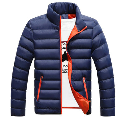 Ultralight Men's Winter Warm Jacket Stand Collar Packable Casual Down Overcoat