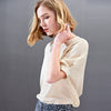 Women's Summer Dresses Pure Silk Blouse With Five-sleeve 100% Silk shirt