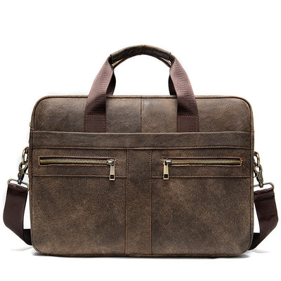 WESTAL Men's Briefcases Men's Bags Genuine Leather Lawyer/office Bag for Men Laptop Bag Leather Briefcases Bag for Documents 209