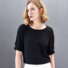 Women's Summer Dresses Pure Silk Blouse With Five-sleeve 100% Silk shirt