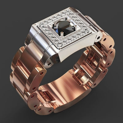 18K Multi rose Gold Ring for men/Women Natural 1 Carat sapphire Diamond Jewelry Anillos De Bizuteria Anillos Gemstone Rings Box