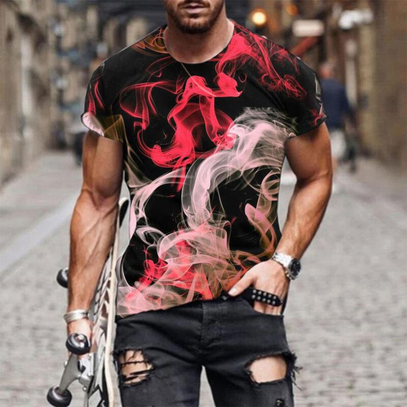 Horrible Skull Spades Poker T-Shirt Casual Men Summer 3D-Print Extra-Large T-Shirt 2022 Comfort Breathable T-Shirt Tops 110-6XL