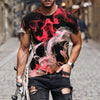 Horrible Skull Spades Poker T-Shirt Casual Men Summer 3D-Print Extra-Large T-Shirt 2022 Comfort Breathable T-Shirt Tops 110-6XL