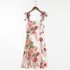 Dresses For Women 2021 Party Elegant Vintage High Slit Sexy Midi Dress Square Neck Sleeveless Tie Strap Summer Dress Clothes
