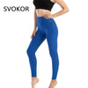 SVOKOR Anti Cellulite Women Leggings with Pockets High Waist Push Up Legging Fitness Gym Pants Spandex Polyester Active Wear