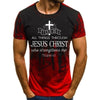 Hot Sale Men's Jesus Christ Cross Print Short Sleeve Casual All-Match Fashion T-Shirt Oversized Round Neck T-Shirt XXS-4XL