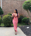 Explosive women's V-neck split dress