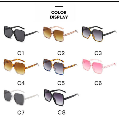 DRESSUUP New Trendy Large Frame Sunglasses for Women Sunglasses Gradient Female Sun Glasses UV400 lentes de sol mujer очки