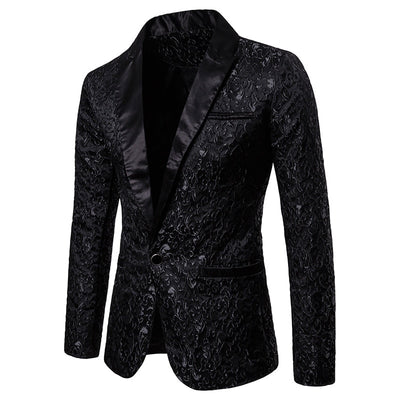 Men's Floral Party Dress Suit Stylish Dinner Jacket Wedding Blazer Prom Tuxedo