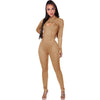 Active Wear Sporty Two Piece Sets Casual Hooded Long Sleeve Extra-short Pullover and Bodycon Sling One Piece Jumpsuits Sweatsuit