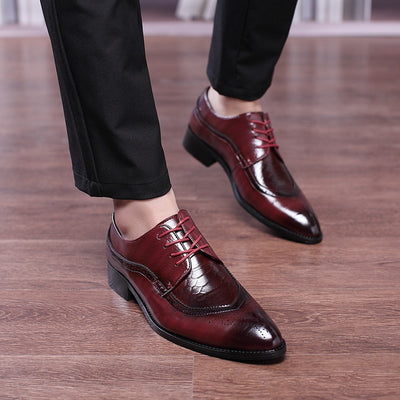 2020 High Quality Italian Leather Shoes Men Fashion Business Shoes Casual Shoes Pointed Toe Shoes Wedding Flat Dress Party Shoes