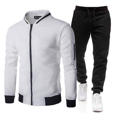 Winter Men Sportswear Set Brand Men Tracksuit Sporting Fitness Clothes 2 Pieces Long Sleeve Jacket+Pants Casual Men's Track Suit