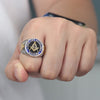 Free and Accepted Masons Blue Lodge Freemason Masonic 925 Sterling Silver Ring