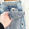 Jeans Women's Loose Harem Pants 2020 Ripped Pants Large Size Dress Autumn Large Girl's Capri-Pants Korean-Style New