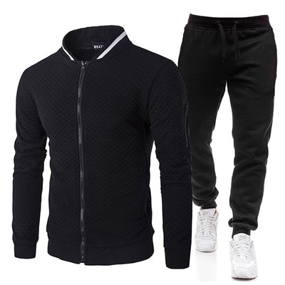 Winter Men Sportswear Set Brand Men Tracksuit Sporting Fitness Clothes 2 Pieces Long Sleeve Jacket+Pants Casual Men's Track Suit