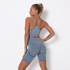 2 Piece Workout Clothes Women's Summer Suit Gym Set Seamless High Waist Shorts Summer Shorts Fitness Set Active Wear Gym Set