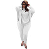 Knitted Plus Size Women 2 Piece Set Casual Solid Bat Sleeve Split Knit Top Trousers Ribbed Pit Strip Matching Fall Winter Outfit