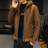 Men's Jacket Winter Leather Jacket Men's  Windproof Chamara hombre Motorcycle Driver Lining Cashmere Casual Men's Luxury