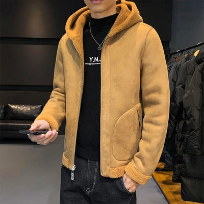 Men's Jacket Winter Leather Jacket Men's  Windproof Chamara hombre Motorcycle Driver Lining Cashmere Casual Men's Luxury