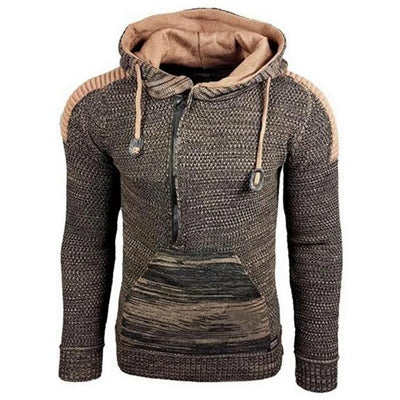 New2023 Autumn Winter Men's Hooded Sweaters Warm Slim High Neck Sweater Long-sleeved Shirt Male Knitwear Mens Clothes Tops S-4XL