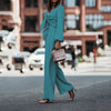 women's solid color long loose tie fashion casual suit