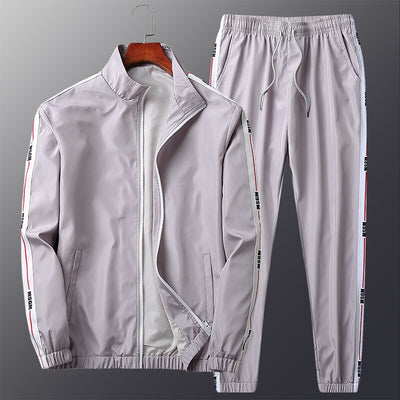 Men's Tracksuit Sportswear Sets Spring Autumn Casual Tracksuits Men 2 Piece Zipper Sweatshirt + Sweatpants Brand Track Suit Set