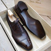 Oxfords Shoes for Men Brown Black Business Lace-up Pu Office  Brogue Dress Shoes Zapatos De Vestir Hombre