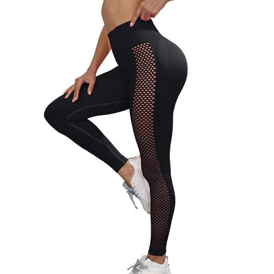Summer 2023 Women's Active Wear Mesh Side Fitness Leggings Women Clothing High Waist Scrunched Hip