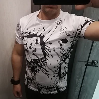Horrible Skull Spades Poker T-Shirt Casual Men Summer 3D-Print Extra-Large T-Shirt 2022 Comfort Breathable T-Shirt Tops 110-6XL