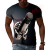 New Summer Leisure Fashion DJ Clothing Music Microphone Pattern Men T-Shirts 3D Print Hip Hop Tees Round Neck Short Sleeve Tops