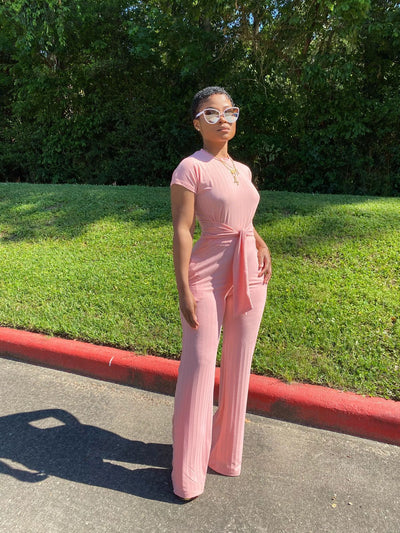 Streetwear Fashion Jump Suits for Women Pit Strip Short Sleeves Straps Jumpsuit Long Pants Home Comfortable Casual Women's Wear