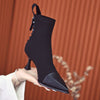 Retro Stretch Socks Boots Women Autumn/Winter New Fashion Pointed Toe Zipper Single Boots Stitching High Heels Women Shoes