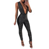 2022 Fashion Sexy Women Jumpsuits Rompers Black Apricot Deep V-Neck Evening Club Bodycon Playsuit Casual Jogging Semmer Dress