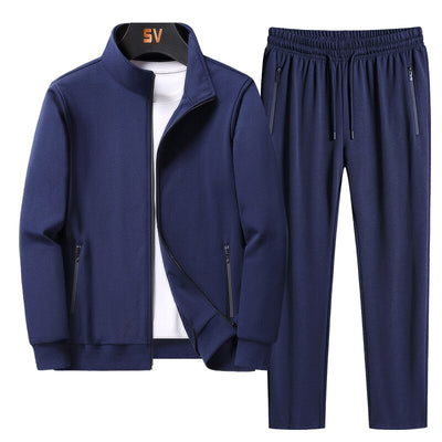 Men's Tracksuits Polyester Sweatshirt Sporting Sets 2022 Gyms Spring Jacket+Pants Casual Men's Track Suit Sportswear Fitness 8XL