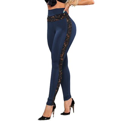 SUJYing New Fashion Spring And Summer 2023 Solid Lace Splice Hip Lifting Sweatpants Yoga Pants Tight Leggings Women's Dress
