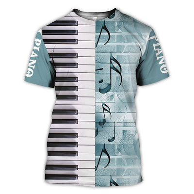 New Alto Tenor Bass Saxophone Graphic T Shirts Hip Hop Oversized Men T-shirt Harajuku Piano Music Print Short Sleeve Tee Top