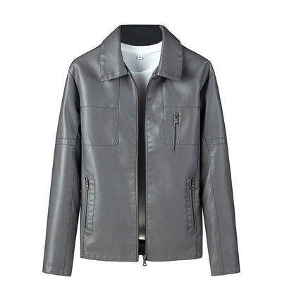Fashion Dress Suit Coat Mens Jackets Lapel Business Leather Jackets Men Pu Blazers Korean Style Slim Fashion Leather Coat A64