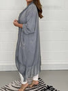 Women s Sheer Chiffon Long Kimono Cardigan Women s Loose Tunic Tops Casual Batwing Sleeve V Neck Solid Color Mesh Dress Sheer