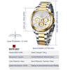 REWARD VIP New Business Watches for Men Fashion Dress Wrist Watches Stainless Steel Waterproof Luminous Date Chronograph Clock