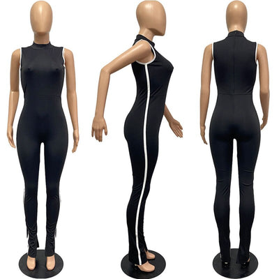 Active Wear Women Bodycon Jumpsuit Romper Overall Sport Workout Casual Jumpsuit Black One Piece Jumpsuit In Women Outfits 2022